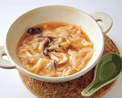きのこのワンタン風中華鍋