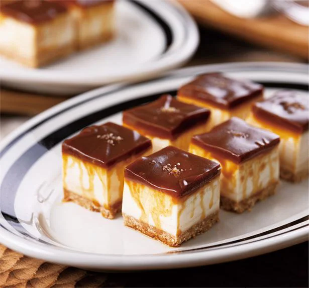 甘さ控えめでしっかり濃厚！「塩キャラメルレアチーズケーキ」／味わいリッチなチーズケーキ（4）