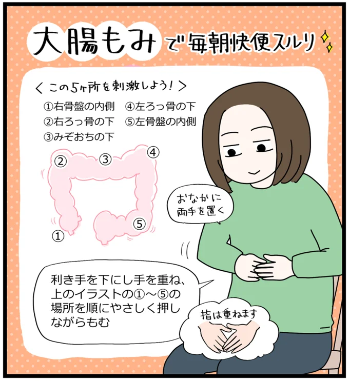 大腸もみで毎朝快便！