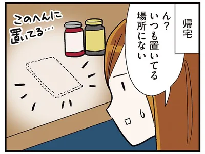 ん？いつも置いてる場所にない