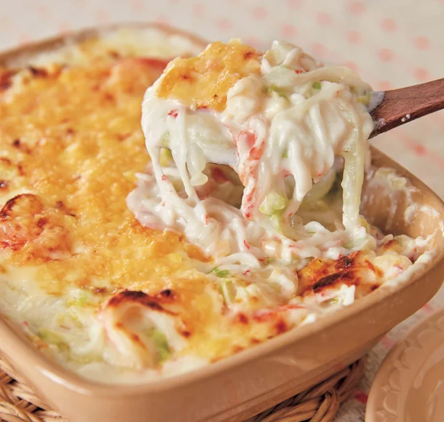 コスパ抜群でごちそう級のおいしさ！「かにかまと白菜のグラタン」