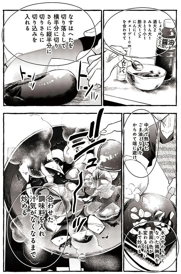 合わせた調味料を入れ汁気がなくなるまで炒める