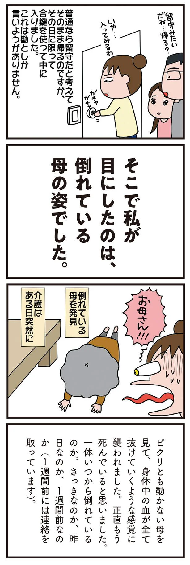 その日に限って合鍵を使って中に入りました