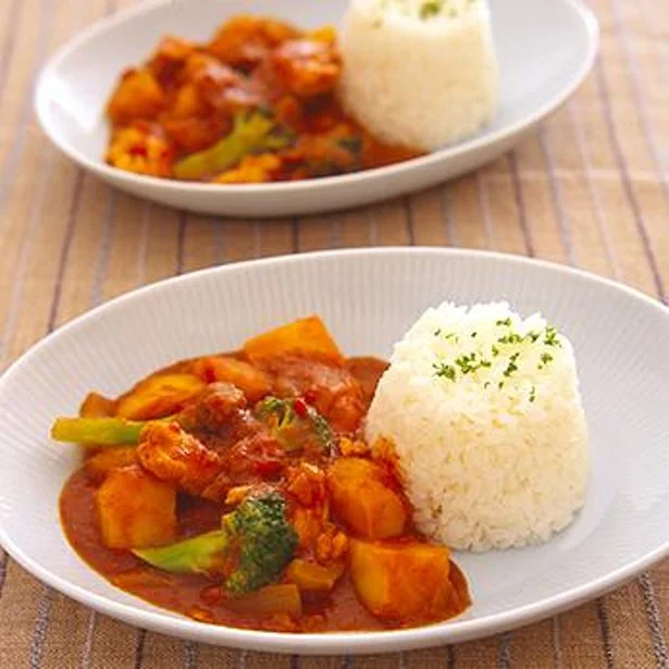 「とり肉のトマトカレーシチュー」