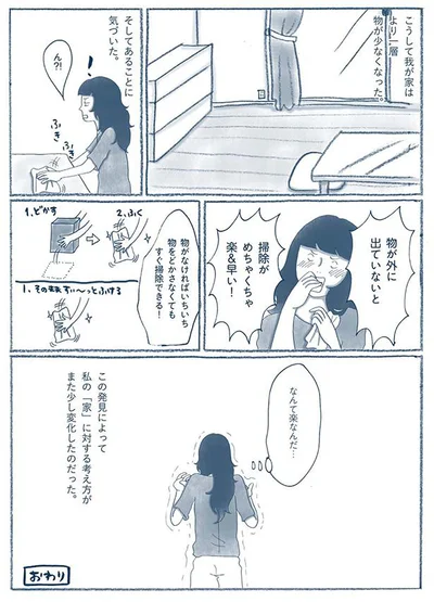 物が外に出ていないと掃除がめちゃくちゃ楽＆早い！