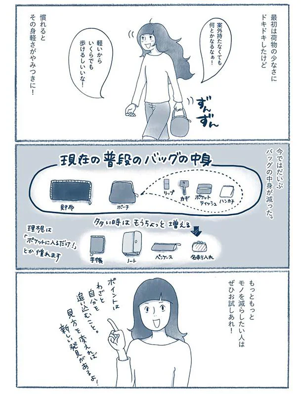今ではだいぶバッグの中身が減った