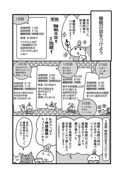 睡眠日誌をつけよう