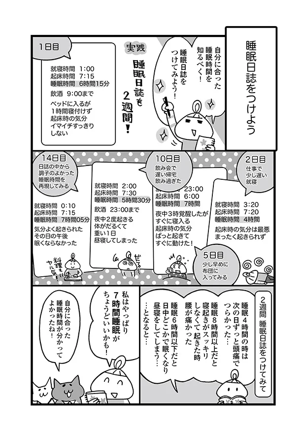 睡眠日誌をつけよう