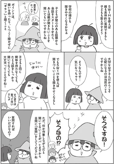 合間に「質問」をしてくださいね