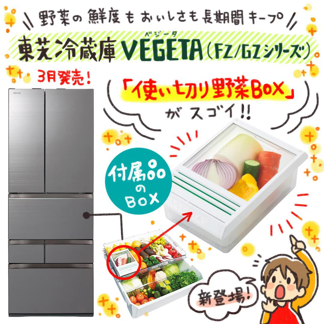 東芝 ベジータ 使い切り野菜BOX - 冷蔵庫