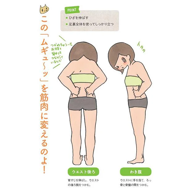  「ムギューッ！」でっぷり下腹をつかんで腹筋を呼び覚まそう／あぶら身を落とすきくち体操（6）