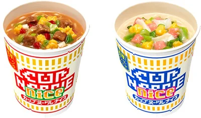 日清「カップヌードルナイス」のポークしょうゆ味とクリーミーシーフード味