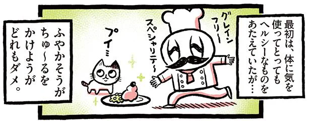 悩みのタネだった飼い猫の偏食。老猫のおかげで解決!?／ねこおばあさんぼく（7）