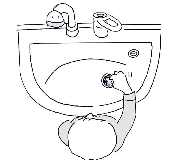 歯磨き終わりの排水口掃除を習慣に