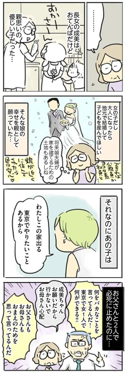 おてんばだけど、親思いの優しい子だった…