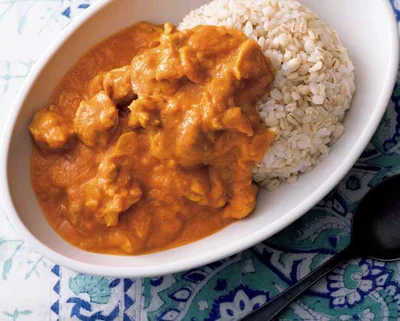 野菜ジュースで作るインド風チキンカレー