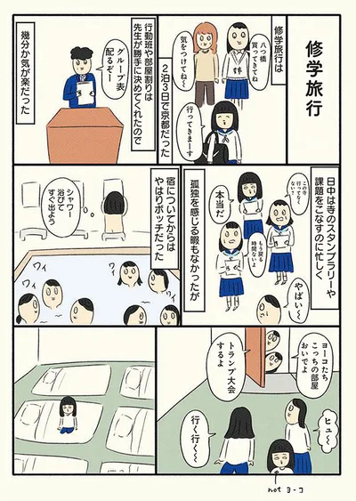 修学旅行、宿についてからはやはりボッチ