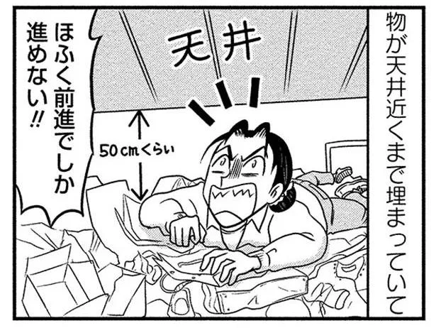 物が天井近くまで埋まっていて…