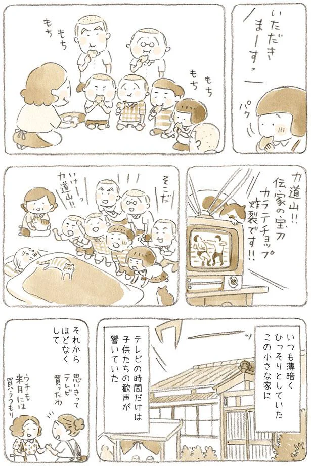 テレビの時間だけは子供たちの歓声が響いていた