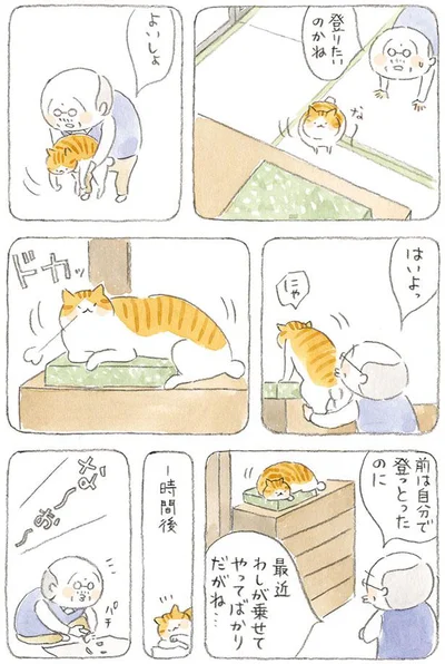 前は自分で登っとったのに