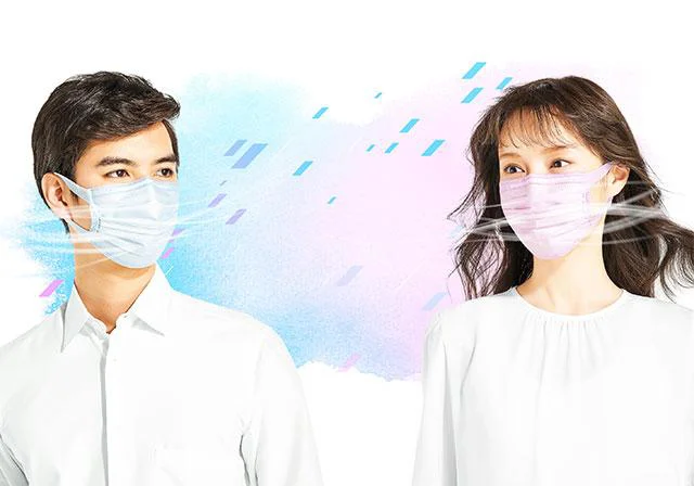 【3名様にプレゼント】ムレにくく快適！「ハイパーブロックマスク ムレ爽快カラーズ」アイスブルー＆ラベンダー 2色セット