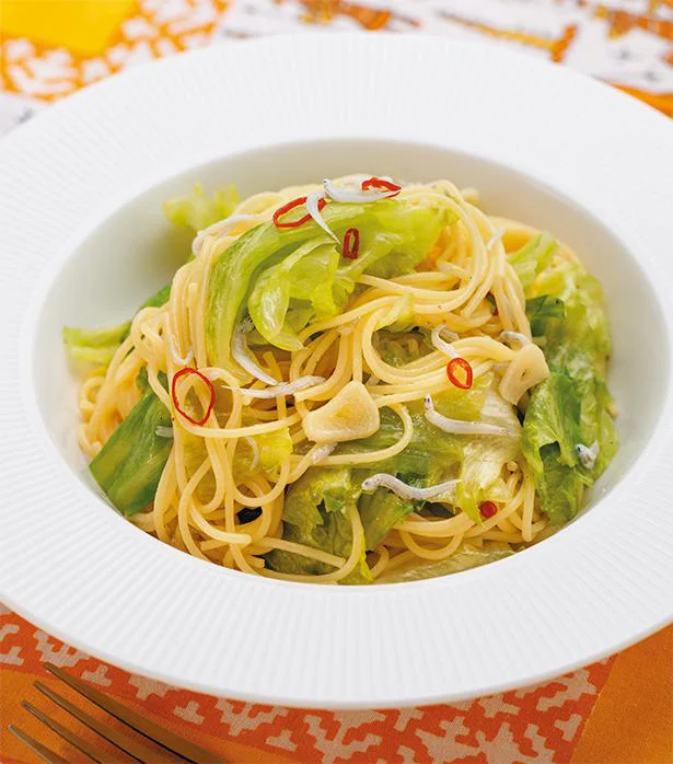 フライパン1つでできちゃう！「もりもりレタスのワンパンパスタ」／簡単ウマい！もりもり野菜レシピ（10）