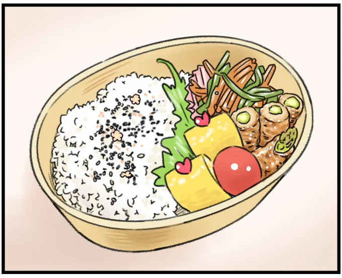 一手間をプレゼントしたら、こんなに素敵なお弁当に!