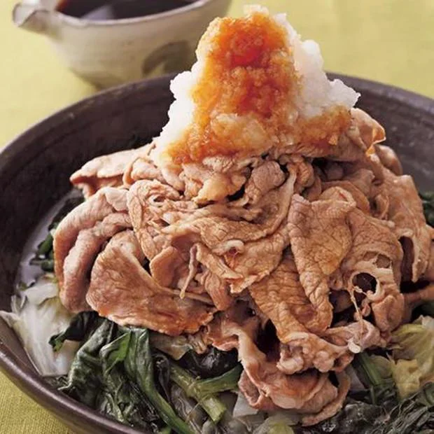 【画像を見る】手づくりポン酢が決め手!「蒸し豚しゃぶ」/もっとある!豚しゃぶアイデア(2/30)