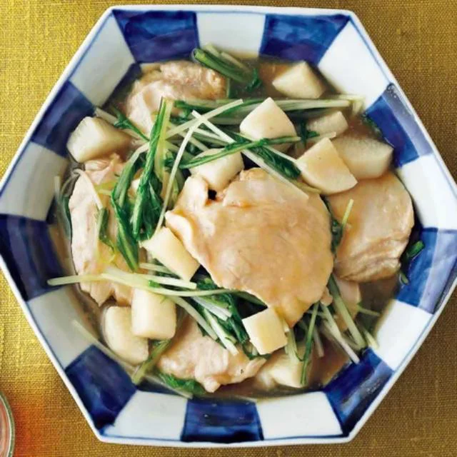 長いもと水菜の食感が楽しい「とりむねと長いものめんつゆ煮」／めんつゆを使ったレシピ（25/50）
