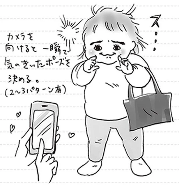 カメラを向けるとすぐにポージング！写真慣れしてる今ドキな3歳児（2）