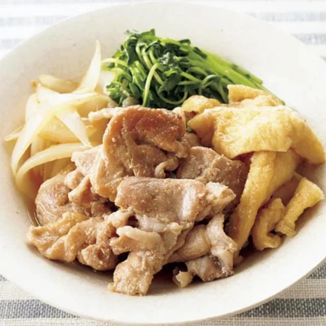 豚肉を焼いてから煮るのがコツ「豚肉と豆苗のすき煮風」／すき煮のアレンジレシピ（23/23）