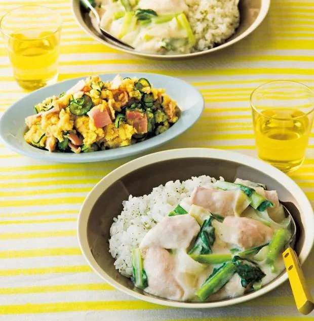 ミルク煮は約10分で完成「とり肉と小松菜のミルク煮」の献立/時短献立レシピ(5/20)