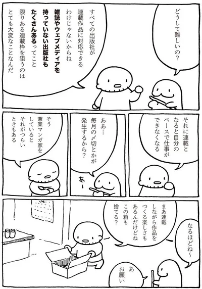 連載となると自分のペースで仕事ができなくなる