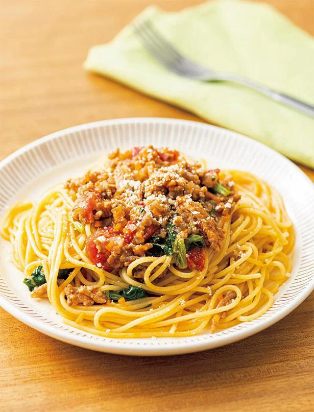 【面倒くささからの解放】お野菜たっぷり！ ワンパンでできる「ミートパスタ」【究極時短レシピ】（8）