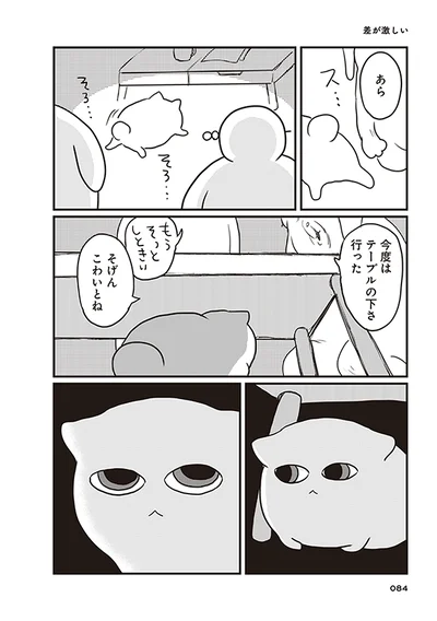 今度はテーブルの下