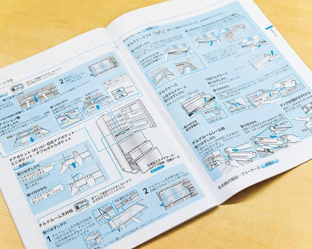 冷蔵庫の説明書にザッと目を通しておく