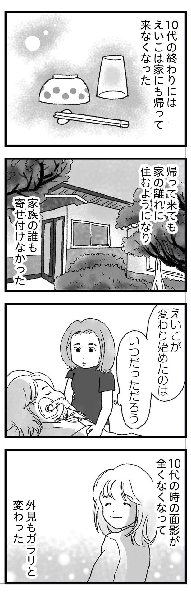 10代の終わりにはえいこは家にも帰って来なくなった