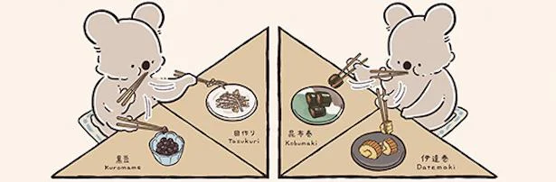 年の始めのごちそうざんまい。よく食べたお腹を慈しむコアラ（9）