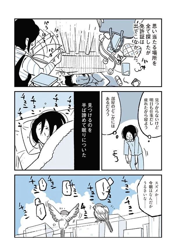 見つけるのを半ば諦めて眠りについた