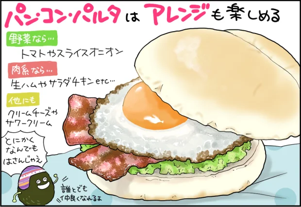 パン・コン・パルタをアレンジ!