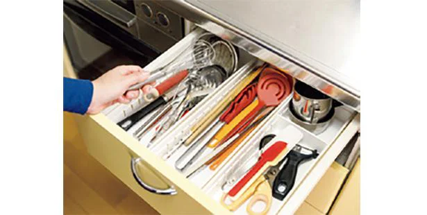 調理器具は用途別に使いやすい場所へ