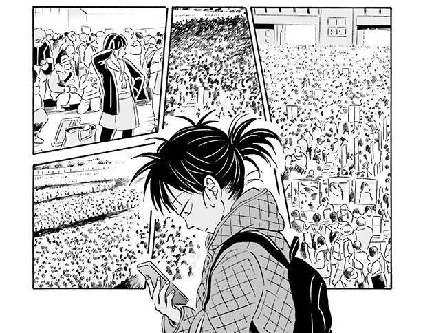人でごった返す冬コミ。腰痛を抱えたおばあちゃんが参加するにはキツイ…!?／メタモルフォーゼの縁側3（6）