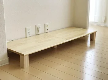 ホームセンターに売っていた板を組み合わせて作った台