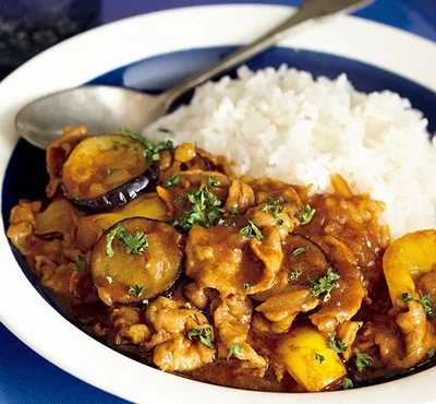 豚しゃぶ肉と夏野菜のカレー