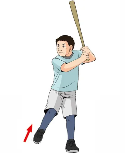 ピッチャーの動きに合わせて準備