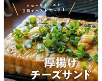 とろけたチーズと和風の味付けが好相性！「厚揚げチーズサンド」／上手に手抜き！真似したくなるキャンプ飯（1）