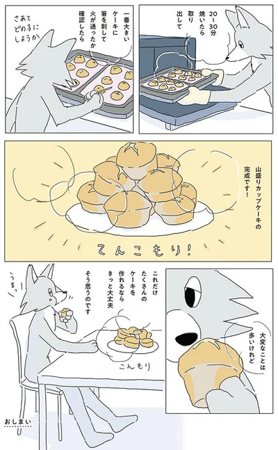 山盛りカップケーキの完成です！