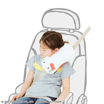 キティと一緒なら長距離ドライブも安心！ 車の中でも気持ちよく眠れるシートベルト枕