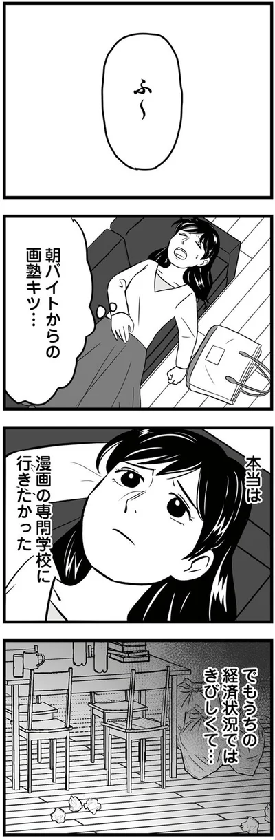 本当は漫画の専門学校に行きたかった