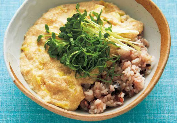 豆腐メインのクリームがおいしい「明太豆腐クリームの和風あんかけ丼」／管理栄養士rinaの太らないおかず（3）